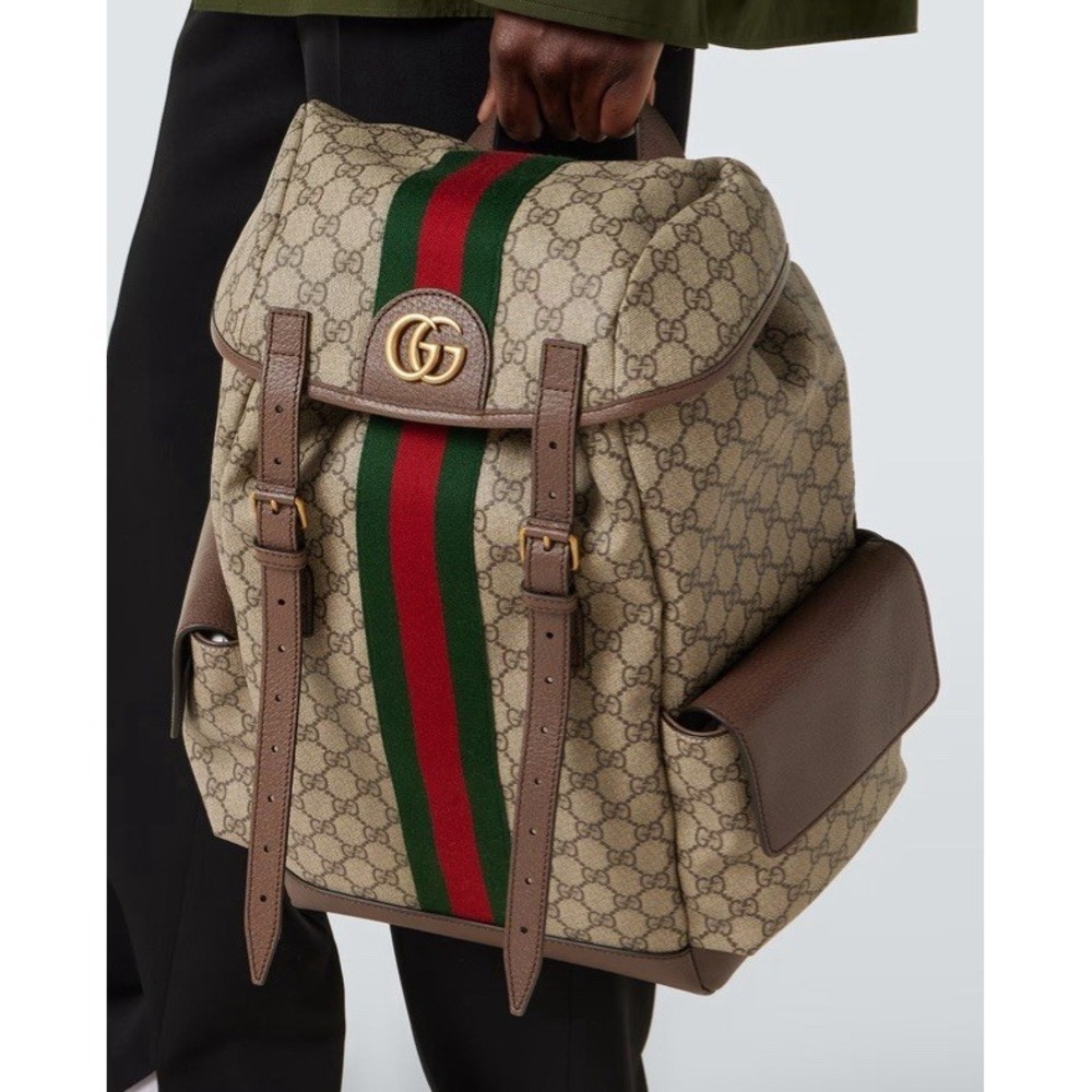 GUCCI Ophidia GG Supreme daybag Backpack 598140HUHAT8564 canvas leather Beige